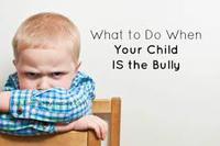 what to do if my child is the bully